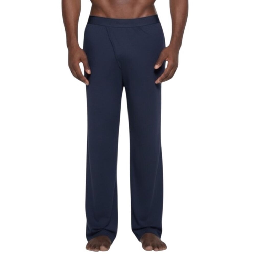 RARE SKIMS Men’s Jersey Sleep Straight Leg Pants in Navy